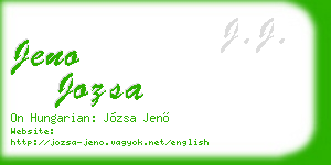 jeno jozsa business card